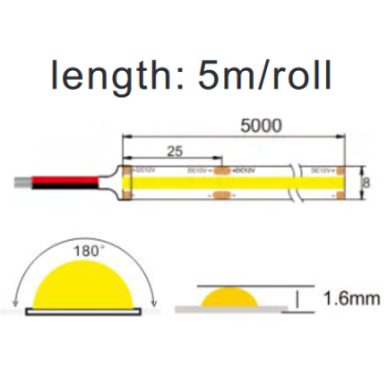 320Chips/m COB LED Strip Light